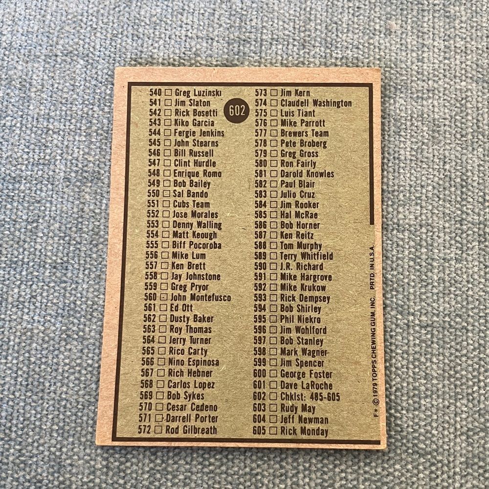 1979 Topps Checklist Baseball Card Trading Card - Picture 2 of 2